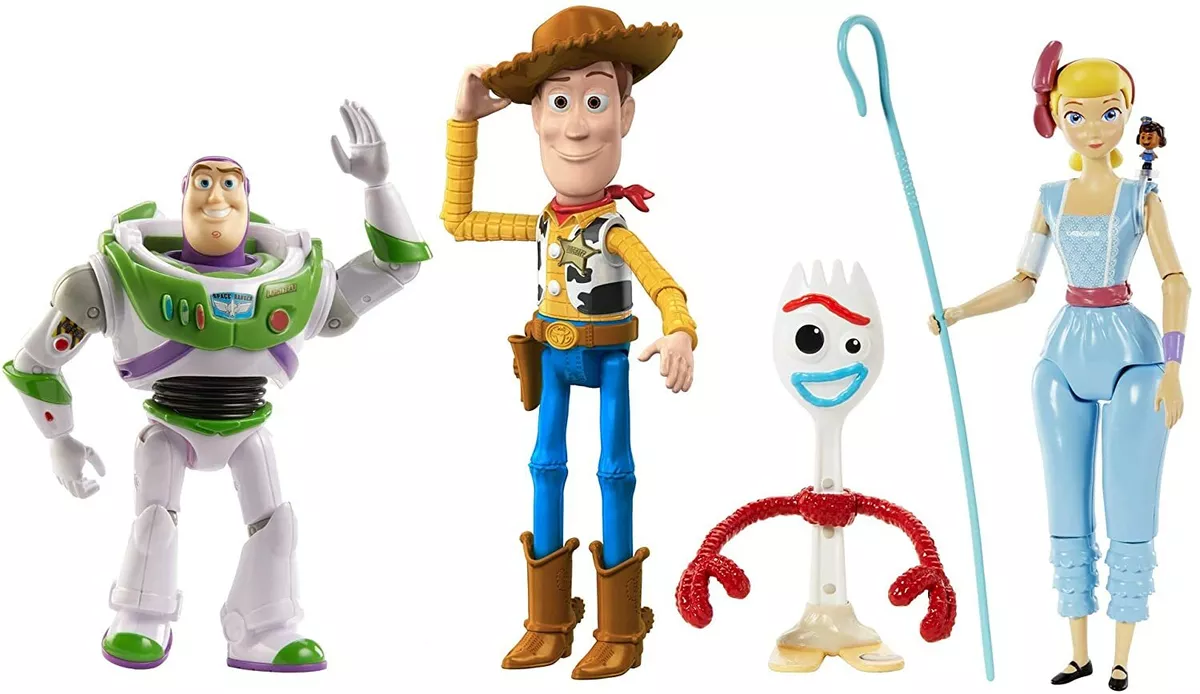 Disney TOY STORY 4 Pack 4 figurines Buzz Woody Bergère / ENFANT Fille Jeux  jouet