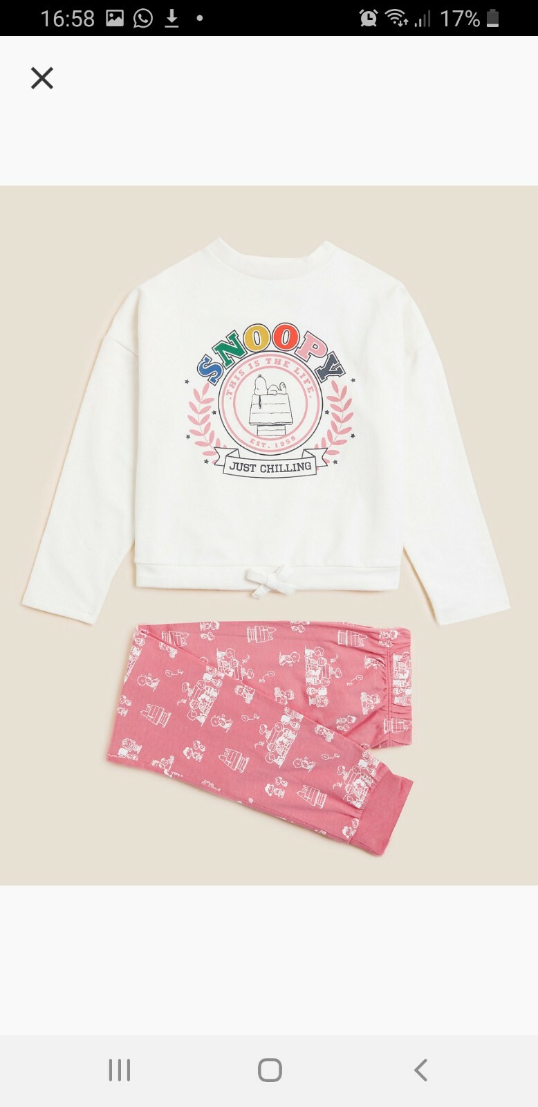 BN M&s Snoopy Pyjamas and sweater RRP £35 age 5-6 image 6