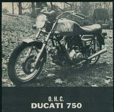 Ducati 750cc V-twin OHC Motorcycle Vintage Magazine Print Ad 1973