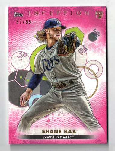 2022 Topps Inception PINK RC Shane Baz #62! Tampa Bay Rays! Rookie! /99