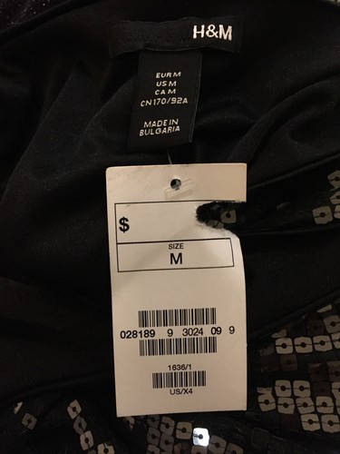 Nwt H&M Sequin Top Size M - Picture 6 of 6