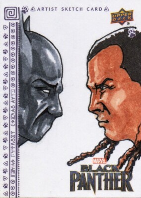 Black Panther Movie, Upper Deck 2018 - Saintworksart Sketchkarte