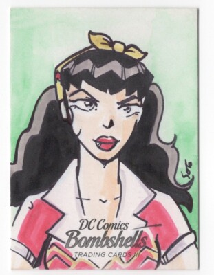 Wonder Woman DC Comics Bombshells Series 3 Sketch Card by Omar Soto 1/1