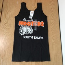 New Hooters Girl Rare Uniform Tank From South Tampa Florida Black Size Small