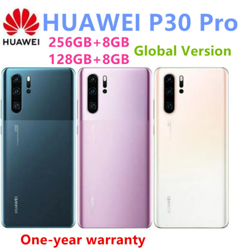  Huawei P30 Pro 128GB+8GB RAM (VOG-L29) 40MP LTE Factory  Unlocked GSM Smartphone (International Version, No Warranty in the US)  (Aurora) : Cell Phones & Accessories