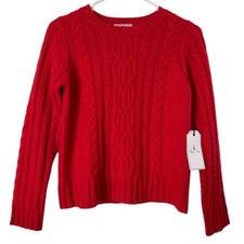 NWT Classic Prep Childrenswear Red Cable Knit Sweater 12