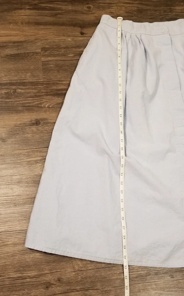 Vtg Womens French Navy Skirt Sz 18W Blue Button Down Cottagecore Grandma 90s - Image 3 of 4