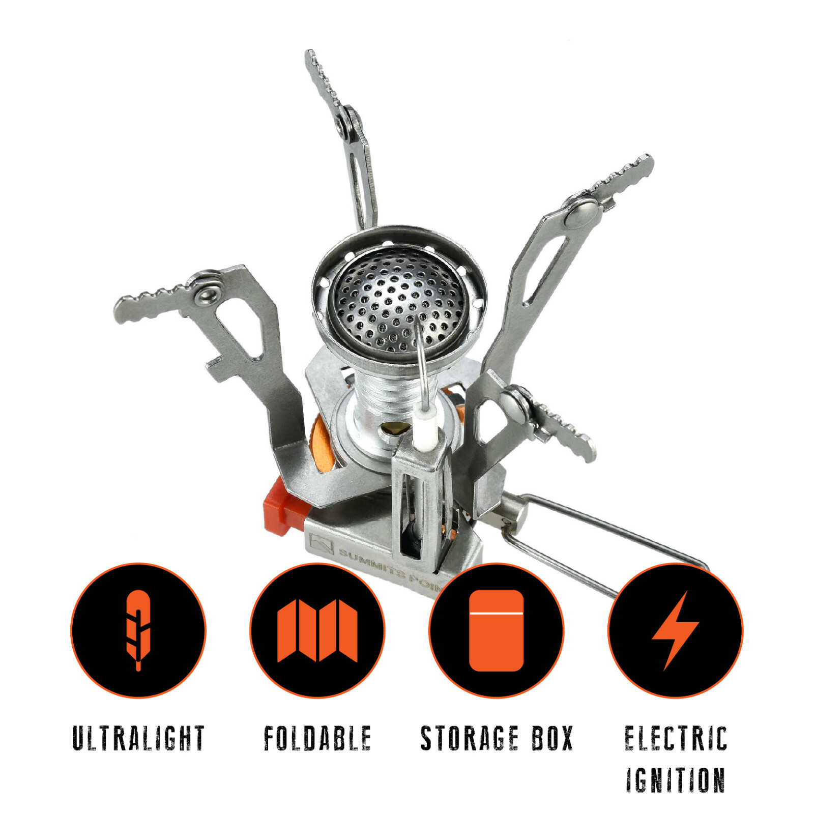 2 Portable Camping Stoves Backpacking Stove with Piezo Ignition