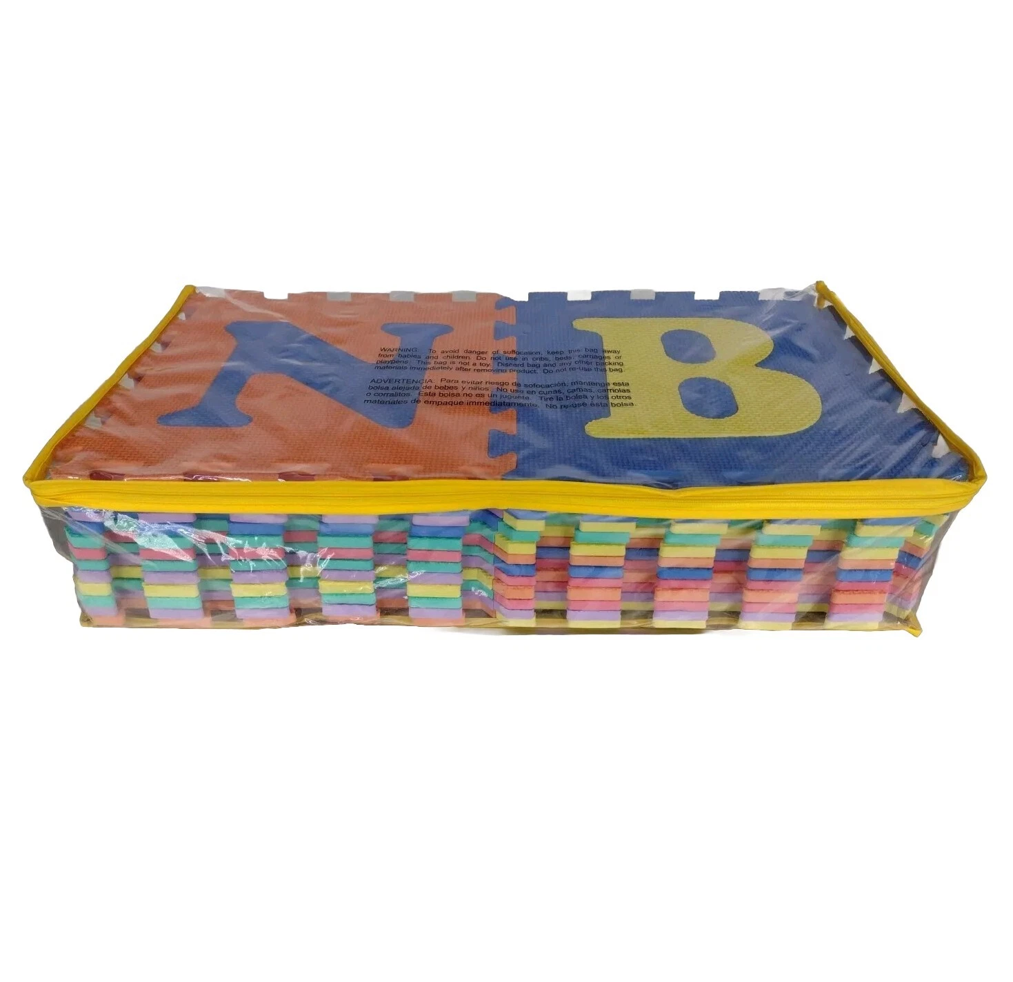 Padded Non Slip Play Mat Removable Letters 26 12 X 12 Puzzle Squares VG