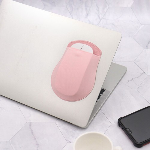 Slim Mouse Holder Adhesive Elastic Case Lycra Fabric Pocket For Wireless Mice-j - Picture 15 of 15