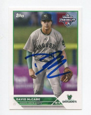 DAVID MCCABE SIGNED 2023 TOPPS PRO DEBUT BASEBALL CARD AUTO