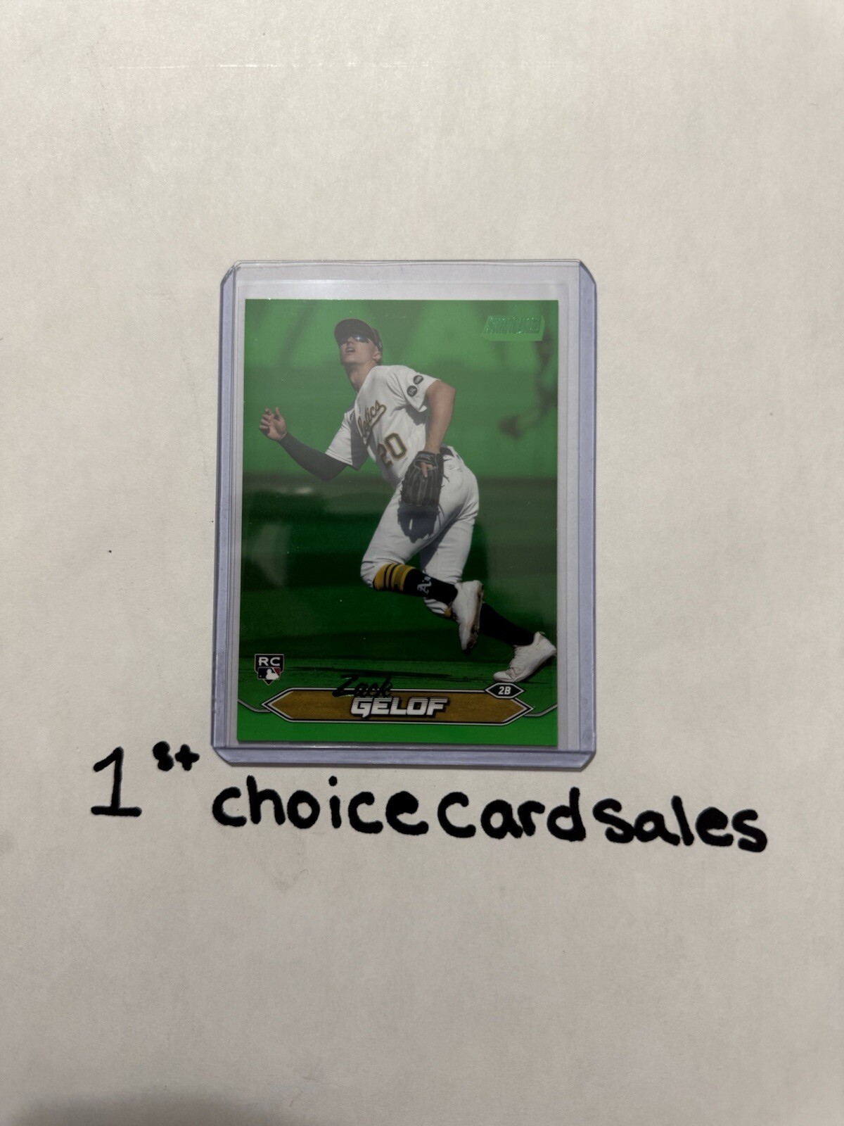 2024 Topps Stadium Club Zack Gelof Rookie Green Parallel /199 #281 Color Match