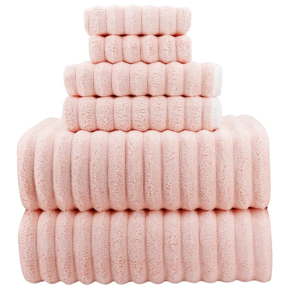 3-Piece Square Bath Towel Set- Candy Fleece for Super Soft & Absorbent Towels US - Image 4 of 4