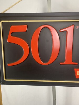 Rare Vintage Levi's 501 Light Up Store Display Sign Needs To Be