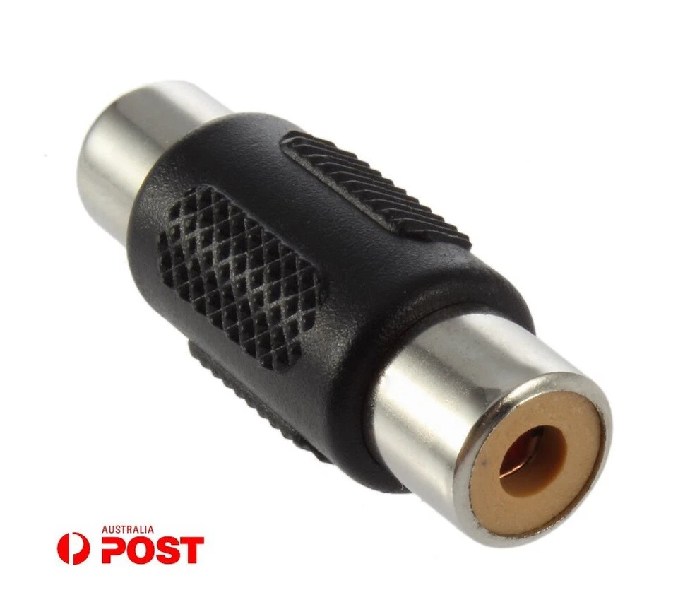 2X Single RCA AV Audio Video Coupler Female to Female Connector Adapter Joiner - Image 2 of 2