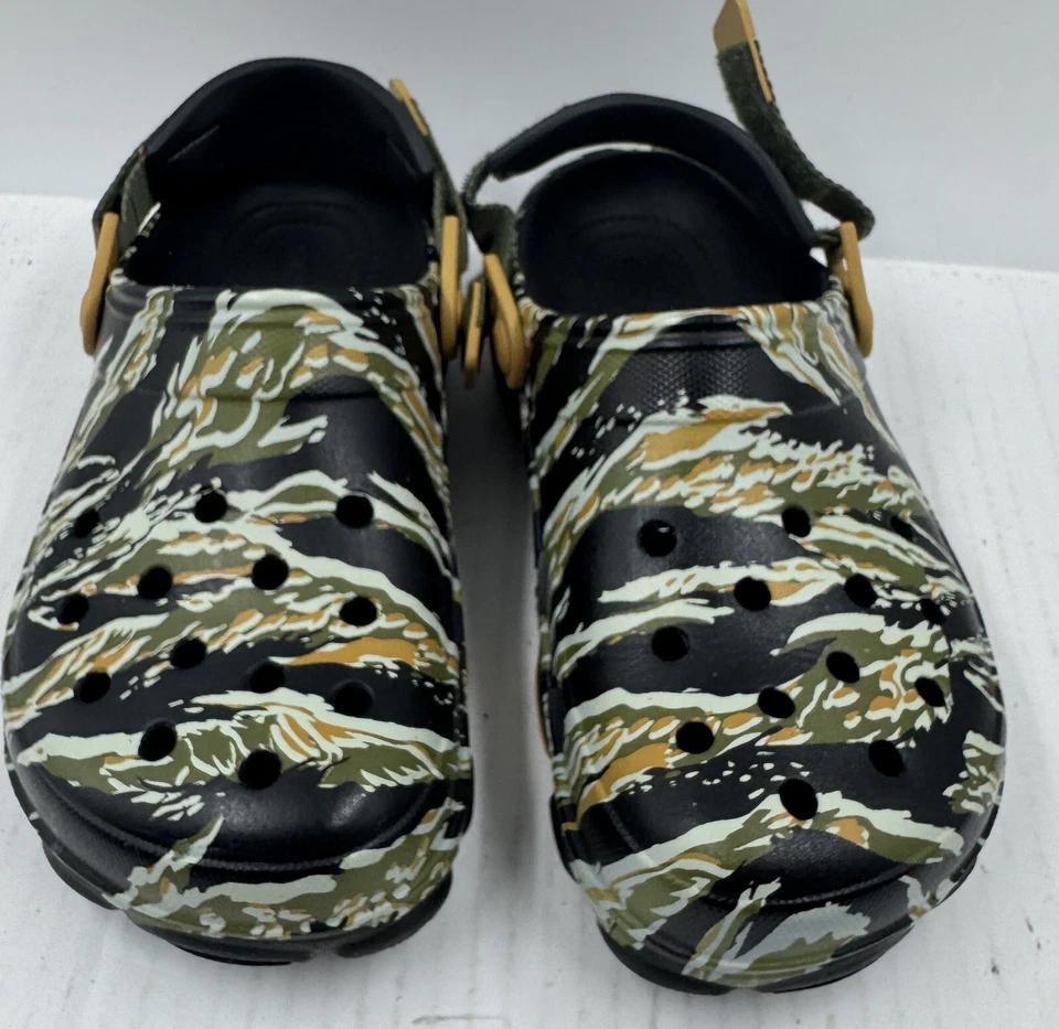 Zapatos Crocs Todo Terreno Para Mujer Talla 8 Camuflaje Zueco Goma Zapatos Eslinga Foto 4 de 4