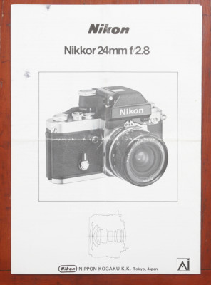 マイクロ NIKON 24MM, F2.8 NIKKOR INSTRUCTION BOOK/164825 | eBay