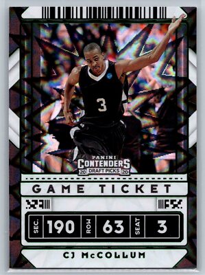 2020 Panini Contenders Draft Picks #41b CJ McCollum Game Ticket Green Explosion