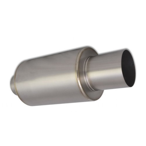 Vibrant For Titanium Muffler | w/Straight Cut Natural Tip 3in Inlet/3in Outlet - Picture 3 of 6