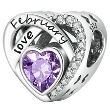 Birthstone Charm fit Charms Bracelets Angel Wing Bead Charms for Bracelets - 01