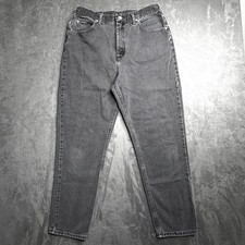 Vtg 90s Lee Rider Jeans Womens High Rise Relaxed Tapered Mom Black 30x28