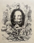 Jacques Offenbach Portrait Wood Engraving AUGUSTE LEPERE Edmond Morin Music 19th Century