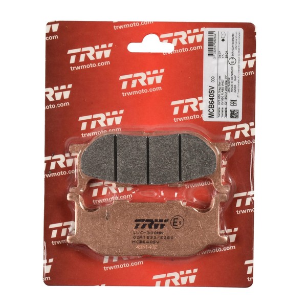 Trw Bremsbelag Sinter Street (FüR: Yamaha Xv 535 Virago Dx VJ011 99-03 Vorne )-image