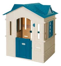 Little Tikes Cape Cottage Playhouse with Working Door for Toddlers, Blue