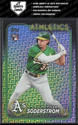 2024 Topps Tyler Soderstrom 244 RC Spring Foil | Oakland Athletics