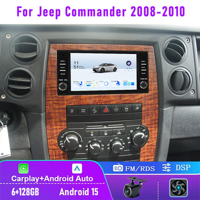 7'' 6+128GB For Jeep Commander 2008-2010 Car Radio Wireless Carplay Plug & Play