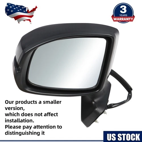 Driver Left Side Mirror Hand Manual Fold 3Pin Black For Honda Fit 2015-2019 2020