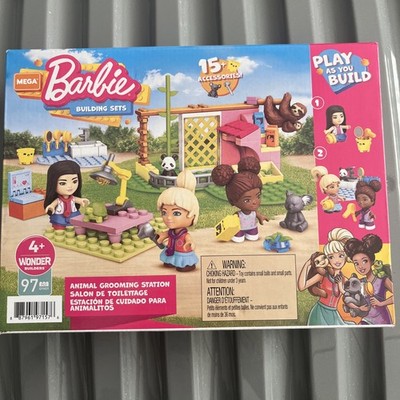 Mega Construx Barbie Tierpflegestation Spielset Alter 4+ BRANDNEU 97 TEILE