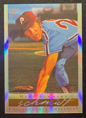 2003 TOPPS GALLERY HALL OF FAME - MIKE SCHMIDT PARALLEL WRONG BACK ERROR CARD!