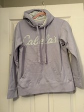 Cabela's Light Purple Fleece Pullover Hoodie S Women Hooded Pockets Logo