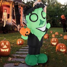 4ft Inflatable Halloween Frankenstein LED Blow Up Outdoor Lawn Yard Decoration