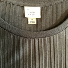 A NEW DAY Dress Medium Black Maxi Slit Pullover Pleats Polyester Rayon Sleeveles