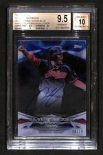 Francisco Lindor 2018 Topps Clearly Authentic MLB Awards Auto Blue/25 BGS 9.5/10