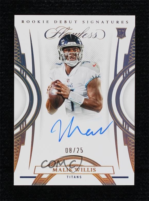 2022 Panini Flawless Rookie Debut Signatures 8/25 Malik Willis #RDS-MW Auto s6i