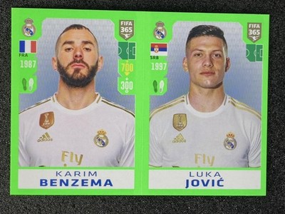 Karim Benzema / Luka Jović Real Madrid CF 2020 Panini FIFA 365 Blue