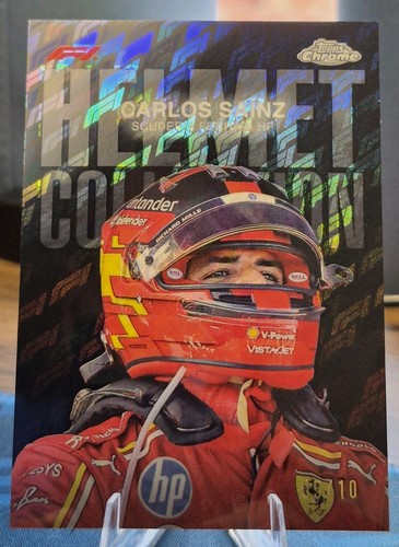 Carlos Sainz [Black Logofractor] #HC-4 2024 Topps Chrome Formula 1 Helmet Collection card