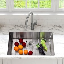 30 Inch Undermount Kitchen Sink, Stainless Steel Single Bowl Flush Rim, 2.0cm...