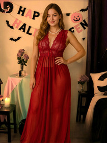 Women's Sexy Long Nightgown See Through Style Comfort Halloween