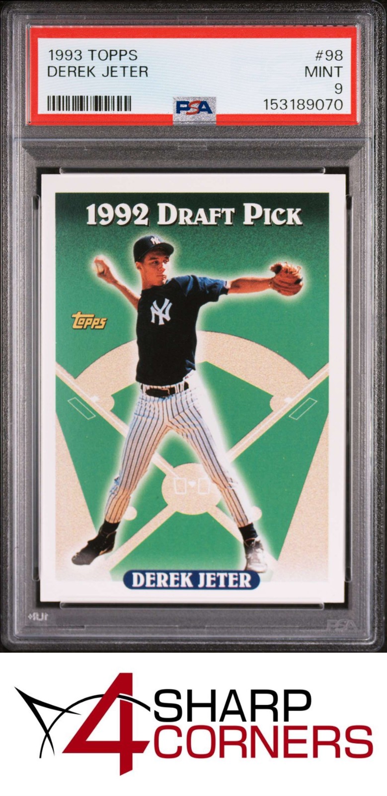 1993 TOPPS #98 DEREK JETER RC YANKEES HOF PSA 9
