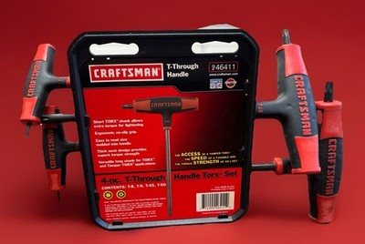 Craftsman T-Through Handle Torx Set T-8, T-9, T-45 ,T-50    9- 46411