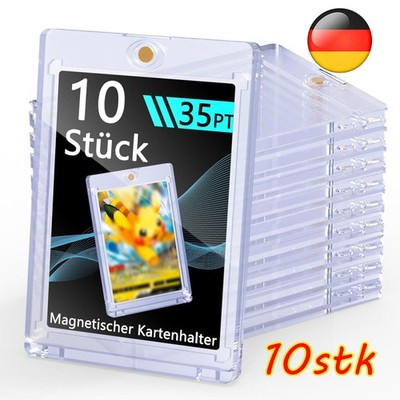 10x 35pt Magnetic Card Sammelkarten Mag Holder One Touch Black Border UV Schutz
