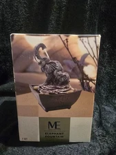 Modern Expressions Elephant Tabletop Water Fountain w/ LED – NIB