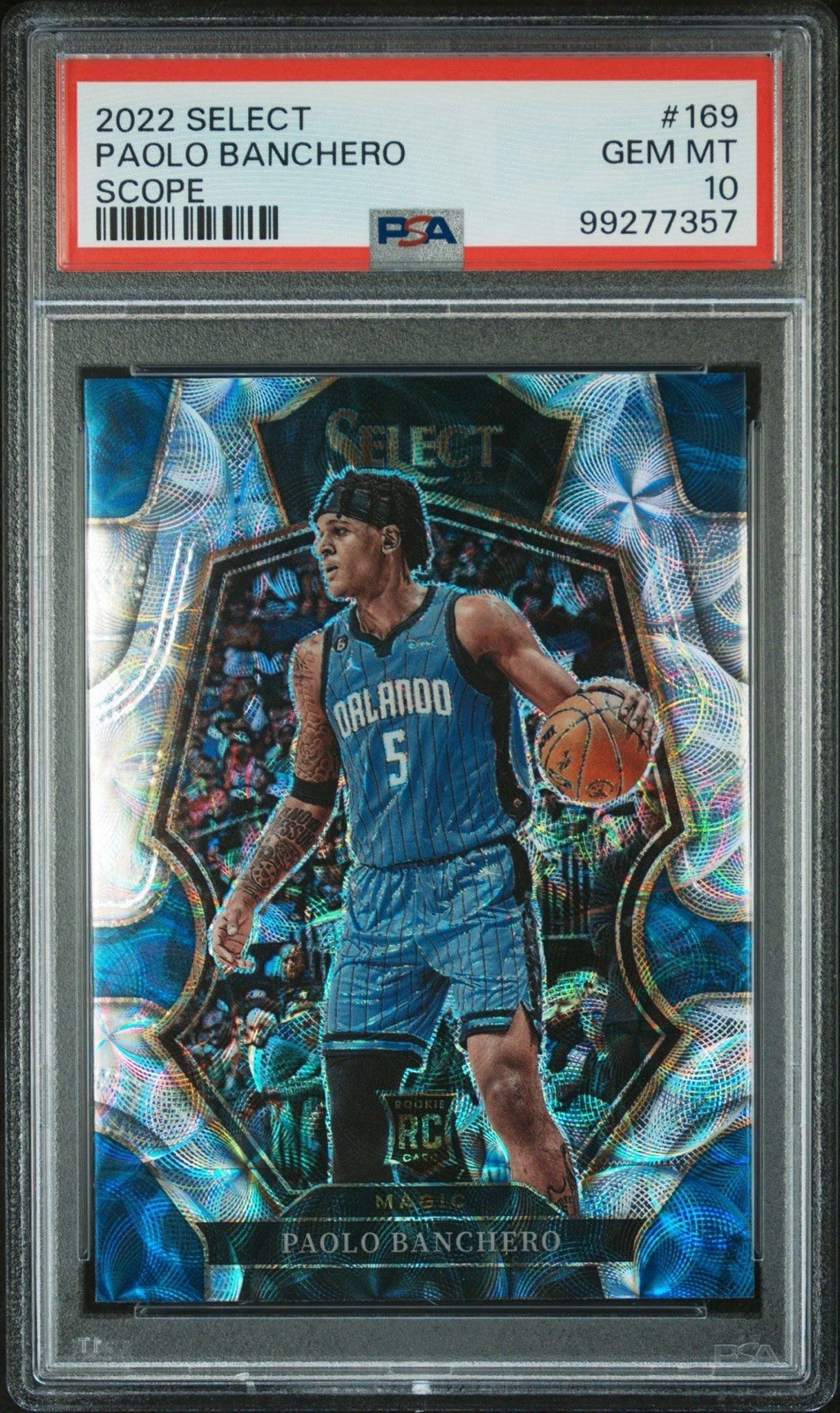 2022-23 Panini Select - Premier Level Paolo Banchero  Scope Prizm (RC) PSA 10