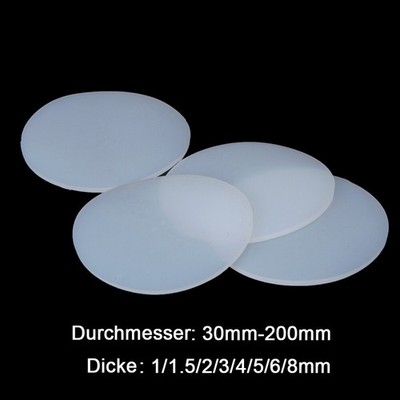 Silikon Gummiplatte Round Silikonpads Gummimatte Dichtung Ø30-200mm Dicke 1-8mm