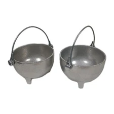 Lot Of 2 Bon Chef 3030 9 Oz Soup Bowls  Kettle-Style Aluminum Pewter-Glo Finish 