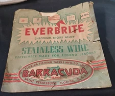 Vintage Everbrite Stainless Fishing Wire - Barracuda - 54lb Test - .014 Diameter